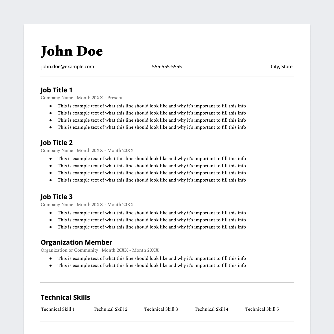 Basic Resume