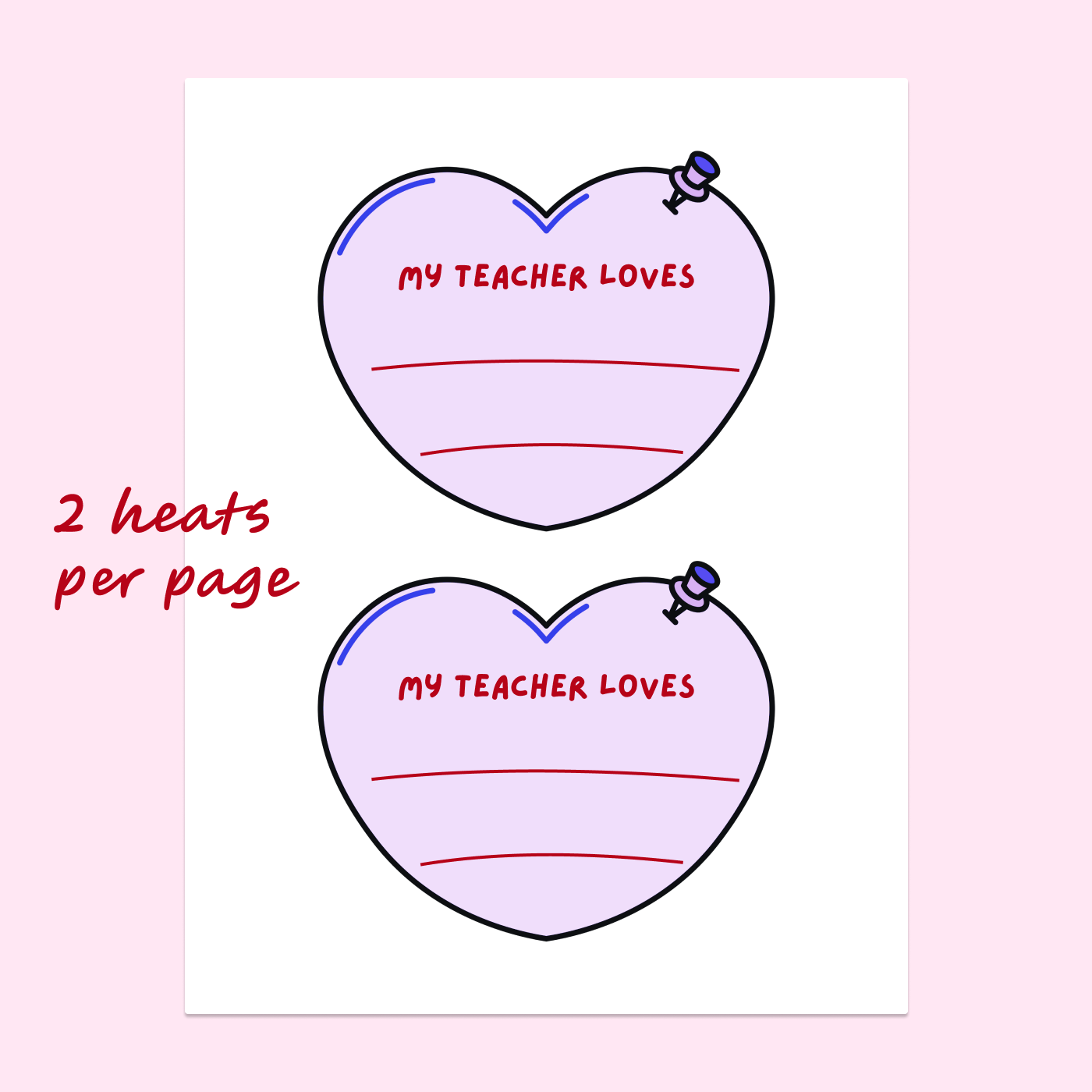 Heart Writing Activity
