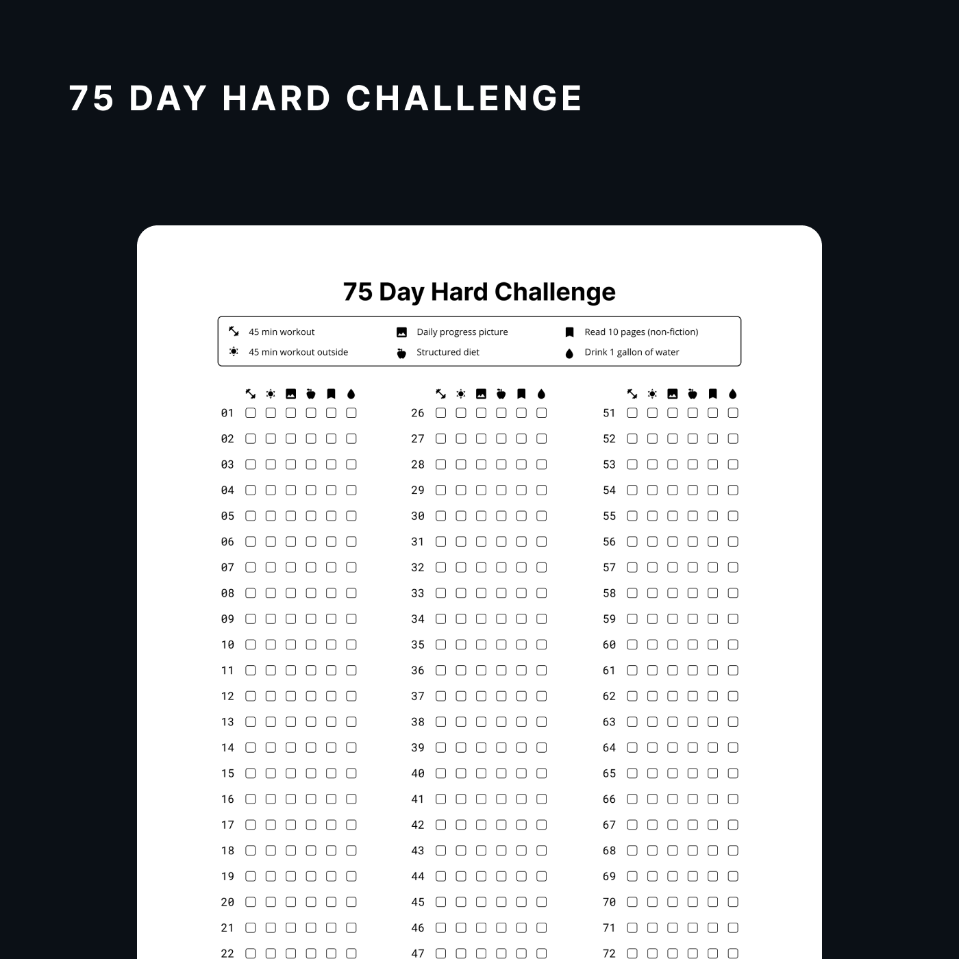 75 Day Hard Challenge