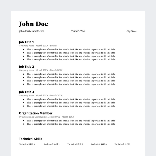 Basic Resume