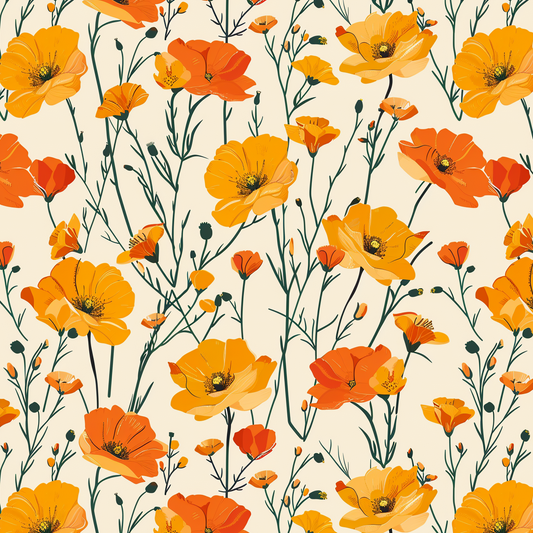 California Poppies Pattern