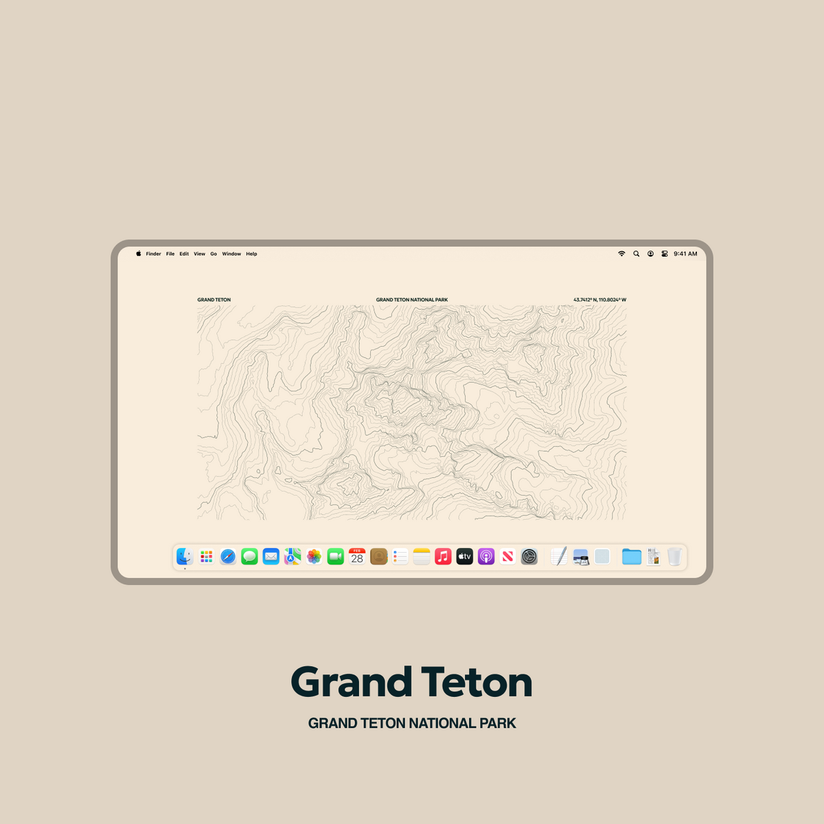 Grand Teton Desktop Topography
