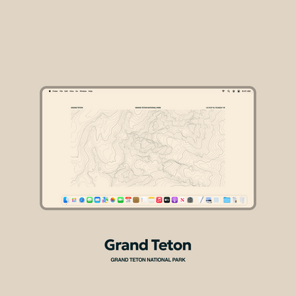 Grand Teton Desktop Topography
