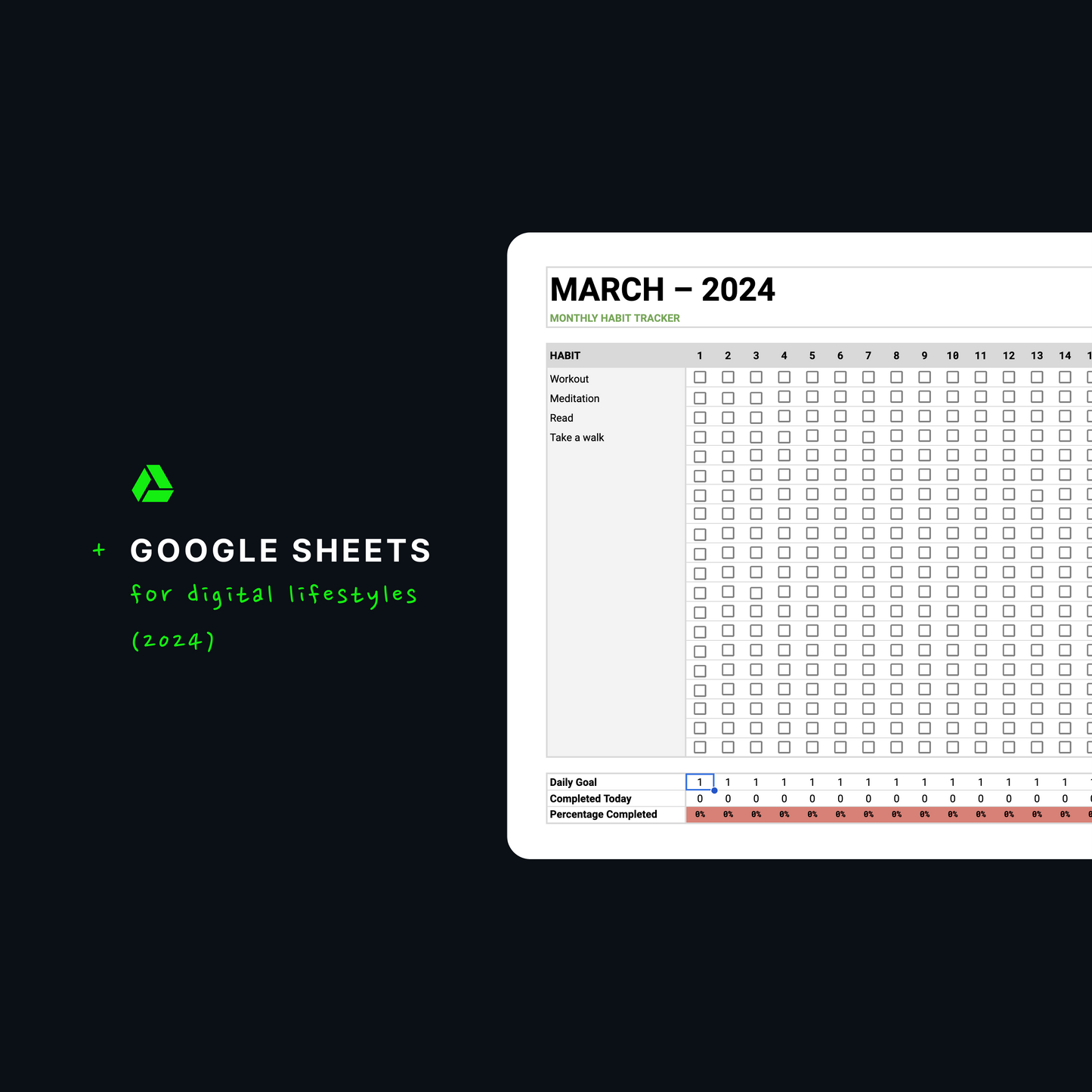 Habit Tracker (Monthly)