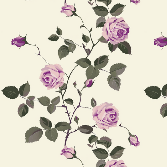 Lilac Rose Vine Pattern