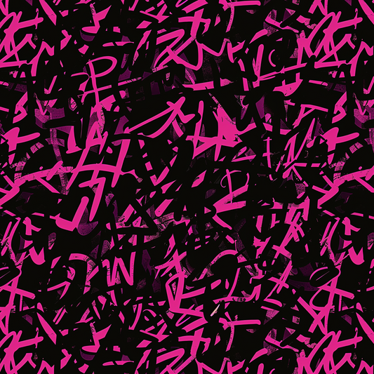 Magenta Graffiti Pattern