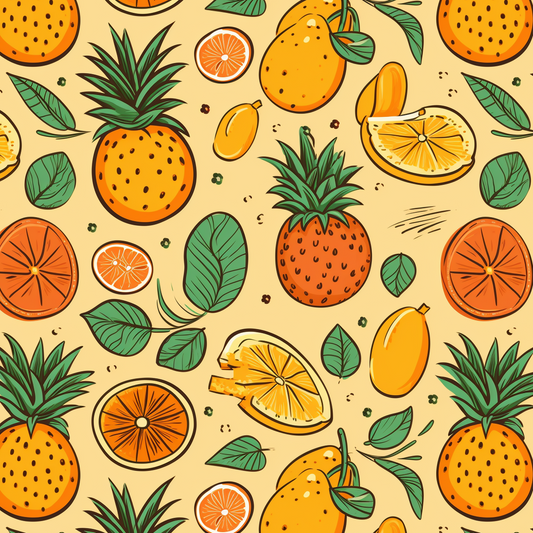 Oranges and Pineapples Pattern