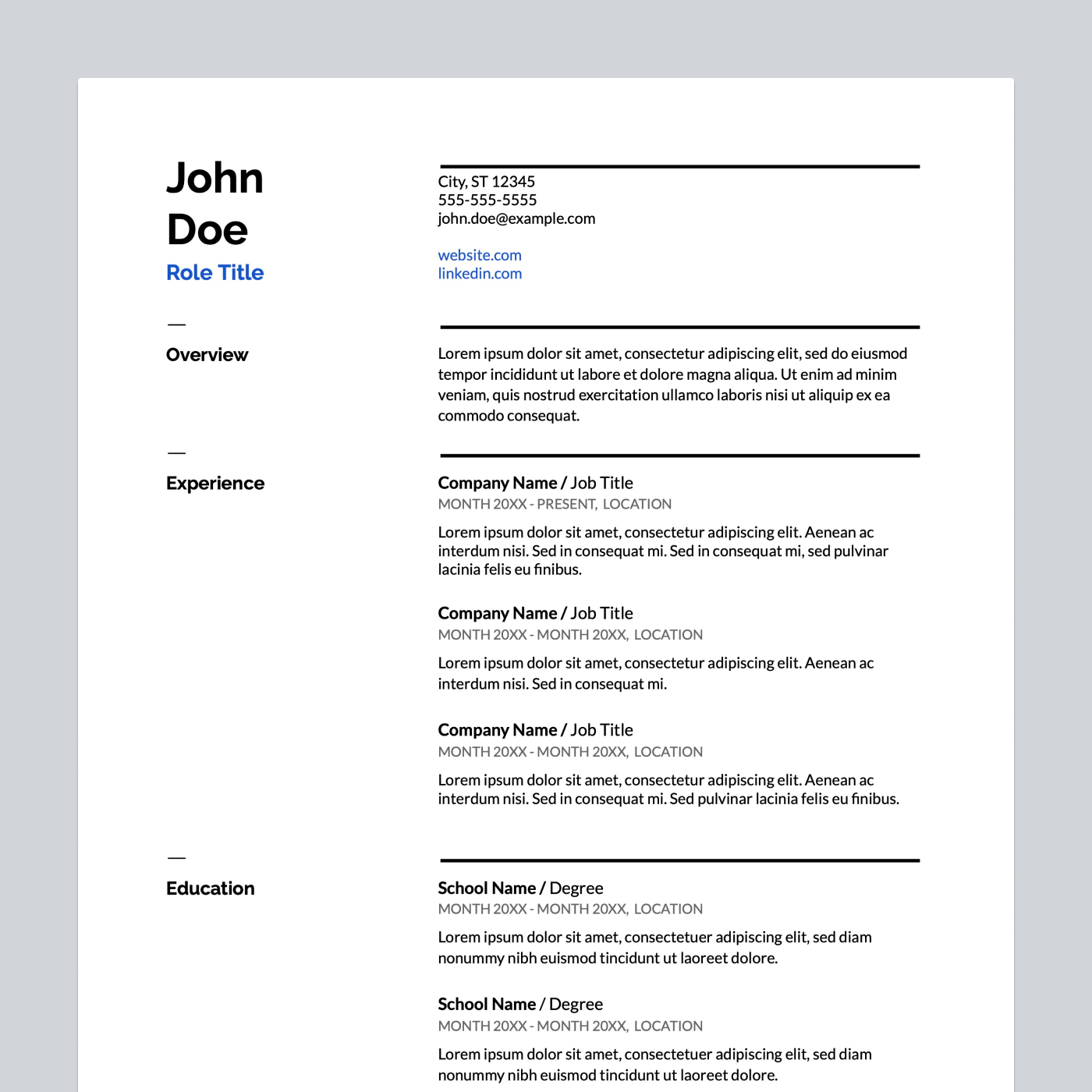 Simple Resume
