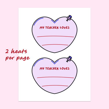 Heart Writing Activity